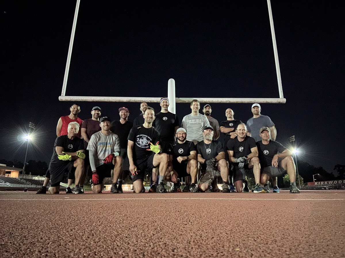 13 PAX from various F3 Gateway regions showed up to bear-crawl a mile this morning!! Why? To celebrate. This year’s @CoveringHouse event was a huge success… w/ 1102 participants logging 32,359 miles & raising $209,981 to push back the darkness of human trafficking! #miles4tch