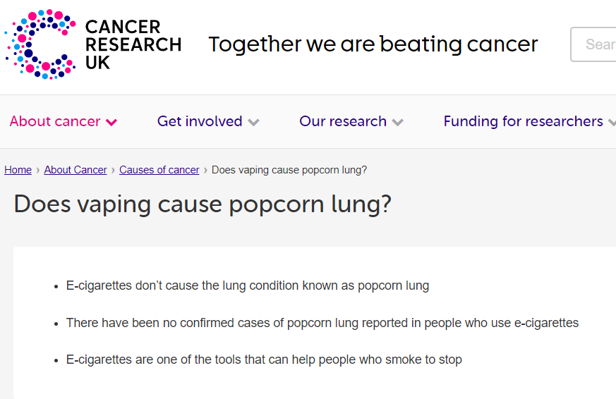 BryanSteenkamp's tweet photo. @BlazeoOvsky @AfricaHRA @VPASouthAfrica You have been misinformed. Popcorn lung is not a thing. Popcorn lung is caused by an ingredient called diacetyl, which is most present in a popcorn factory. Cigarettes contain more diacetyl than e-cigs. However... diacetyl is banned from vapes so there is no possible way. https://t.co/BWOQs75d7N