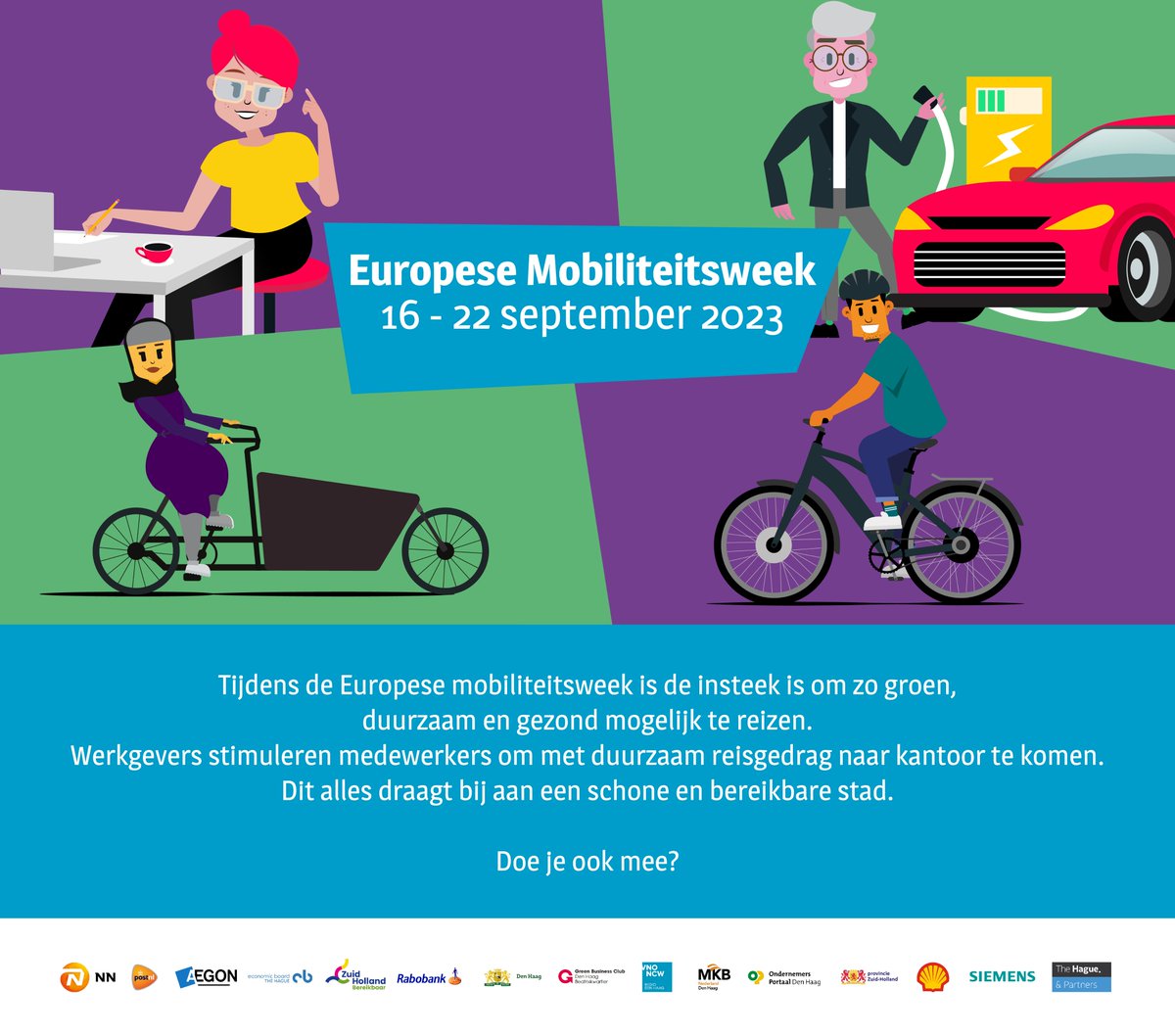 Van 16 t/m 22 september wordt door <a href="/EuropeanCommiss/">European Commission</a> voor de 21e keer de Europese #Mobiliteitsweek georganiseerd. 

Meer informatie en inspiratie 👉economicboardthehague.org/nieuws/mobilit…