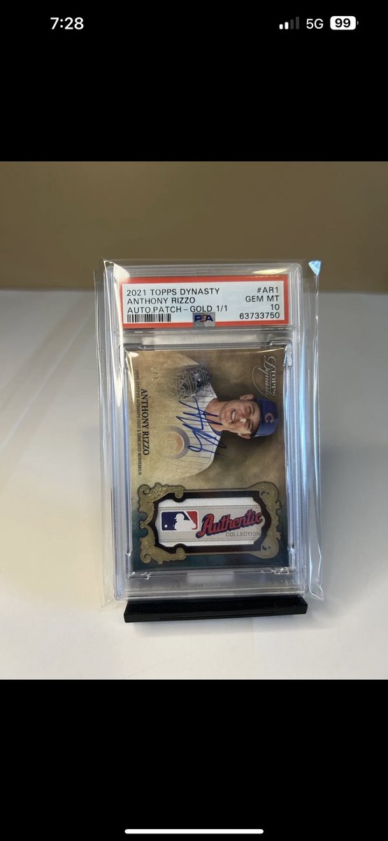 logepease's tweet photo. @MarcCorrell Anthony Rizzo 1/1 Gold Auto Patch PSA 10 Gem Mint https://t.co/R36aK87MXb