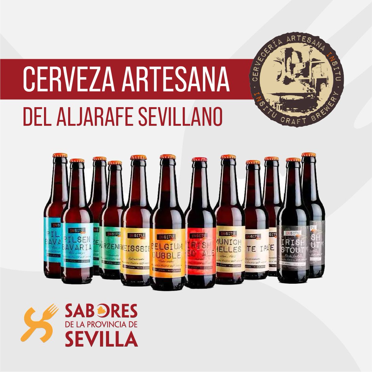 🍻🌿 Descubre el arte cervecero en su máxima expresión con Cervecería Artesana Insitu.

🔝🔝 Espumosa, aromática y con un sabor característico, marca de la casa

🛒 cervezaartesanainsitu.es

#CervezaInSitu #CervezaArtesana #SaborInigualable #SaboresDeLaProvinciaDeSevilla
