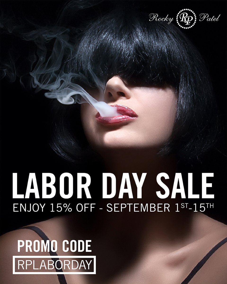 Labor Day Special! Enjoy 15% off all Rocky Patel accessories and apparel from Sept 1-15. Use code RPLABORDAY and stock up on your cigar swag before the fall! 

#rockypatel #laborday #sale #torches #lighters #apparel #onlinesale