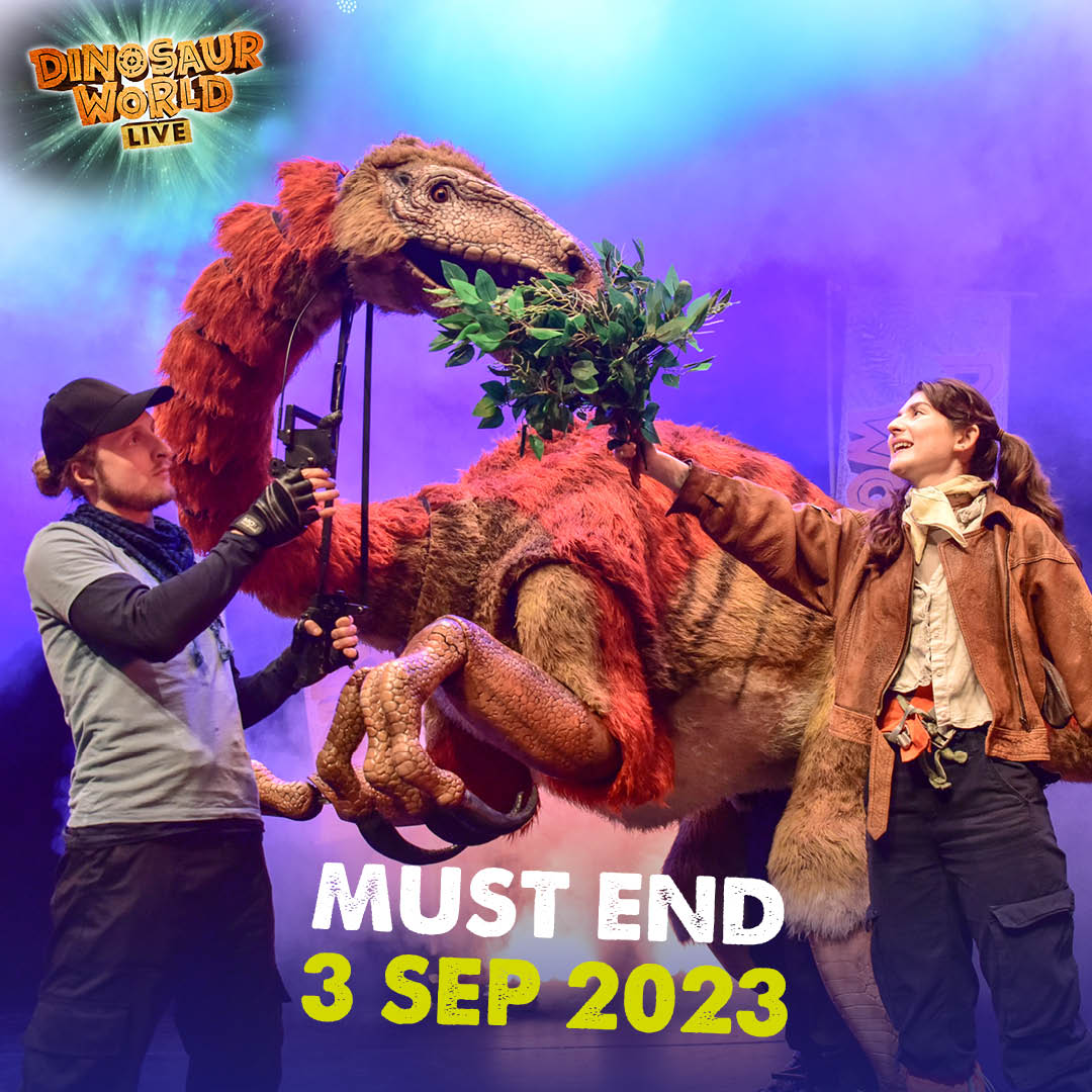The Dinosaur's run at Regent's Park must end on Sun 3 Sep!

🎟️  Limited tickets remain, so grab them now before they become extinct!

Book now: dinosaurworldlive.com

#daysoutwiththekids #childrenstheatre #londontheatre #dinosaurs