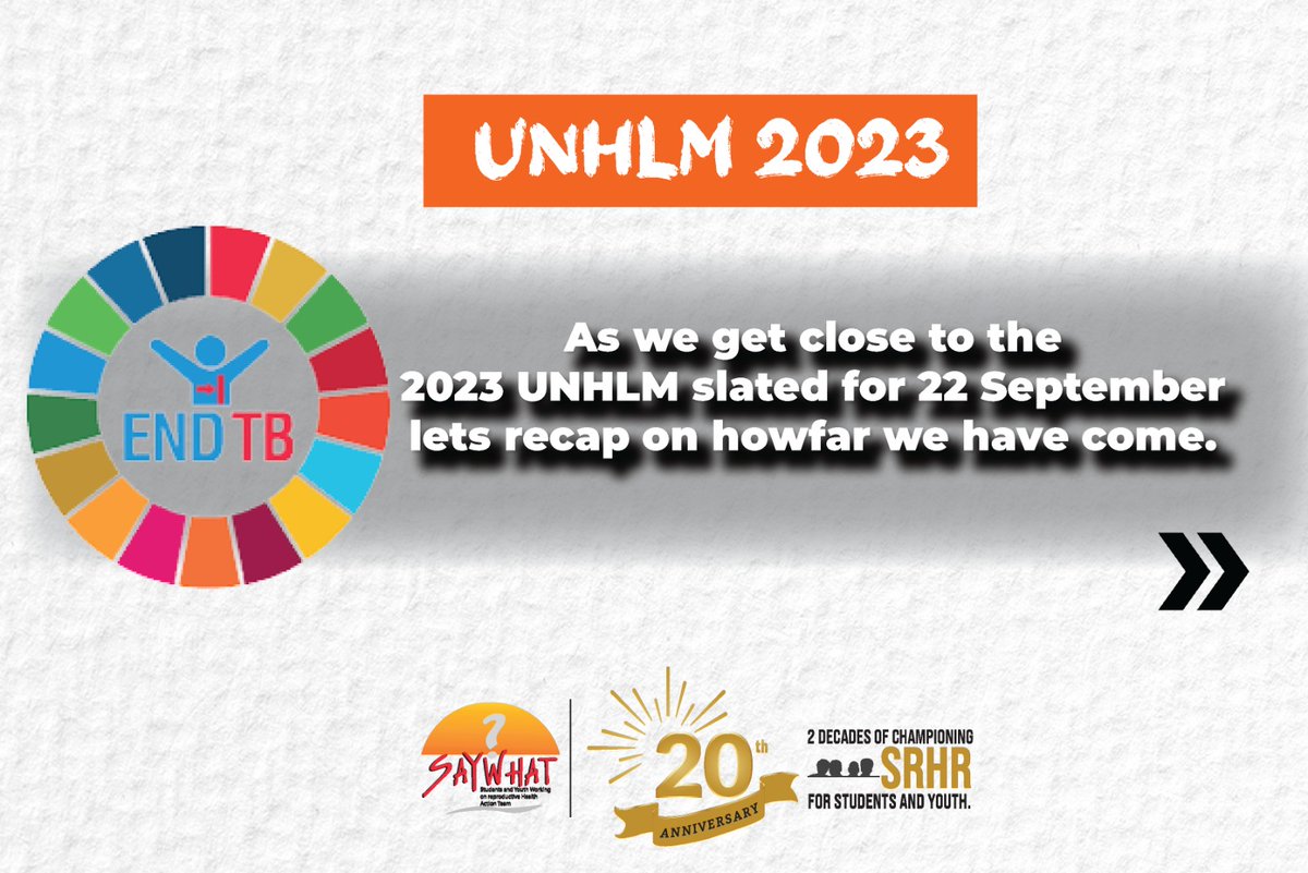 Put a pin on 22 September 2023, which is the date when Global leaders unite at the UNHLM to spread awareness on TB. Let's work towards a TB-free future! We need firm commitments from heads of state and governments to make it happen. #TimeToEndTB #EndTBSaveLives