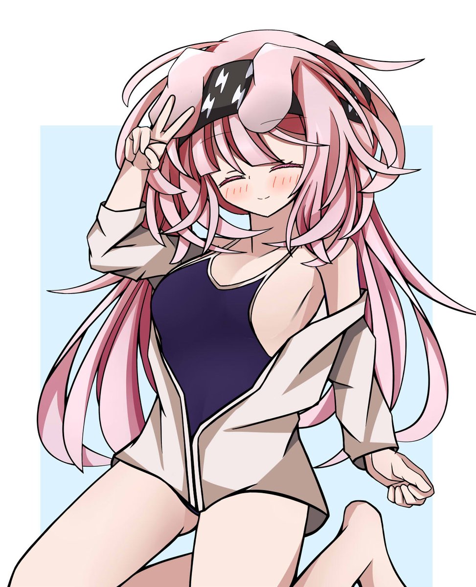 アークナイツ「可愛く合図をくれるスク水パーカーなggちゃん#明日方舟 #アークナイツ #アーク」|おるたな(alane)@7番艦あ1のイラスト