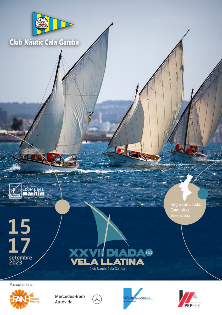A manca de dues setmanes per a la Diada de Vela Llatina, ja tenim 40 embarcacions inscrites! Aviat penjarem el programa, mentre, podeu fer la vostra inscripció a https:cncg.info/diada/preinscr…