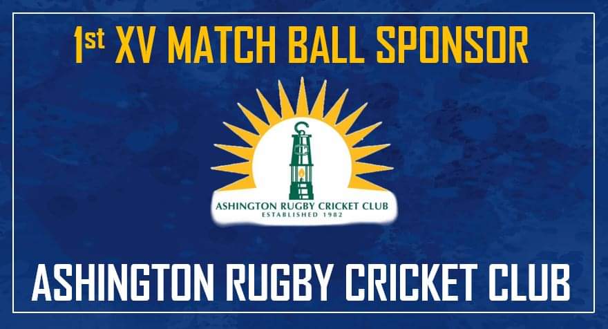 Our 1st game in Counties 2 Durham &amp; Northumberland sees us take on an unknown quantity in DMP Elizabethans.

Our 1st XV match ball has been sponsored this week by Ashington Rugby Cricket Club  - thank you for the support, and best of luck with your fixtures tomorrow!