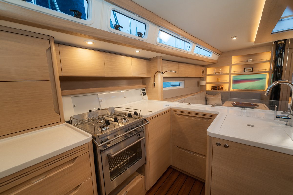 MarinaJohnson22's tweet photo. The new Arcona 50, nominated for a European Yacht of the Year Award 2024, will feature the stylish @GN_Espace marine cooker as the centrepiece of the yacht's sleek galley at @SotonBoatShow 15-24 Sept. https://t.co/0bSBKG4zV0