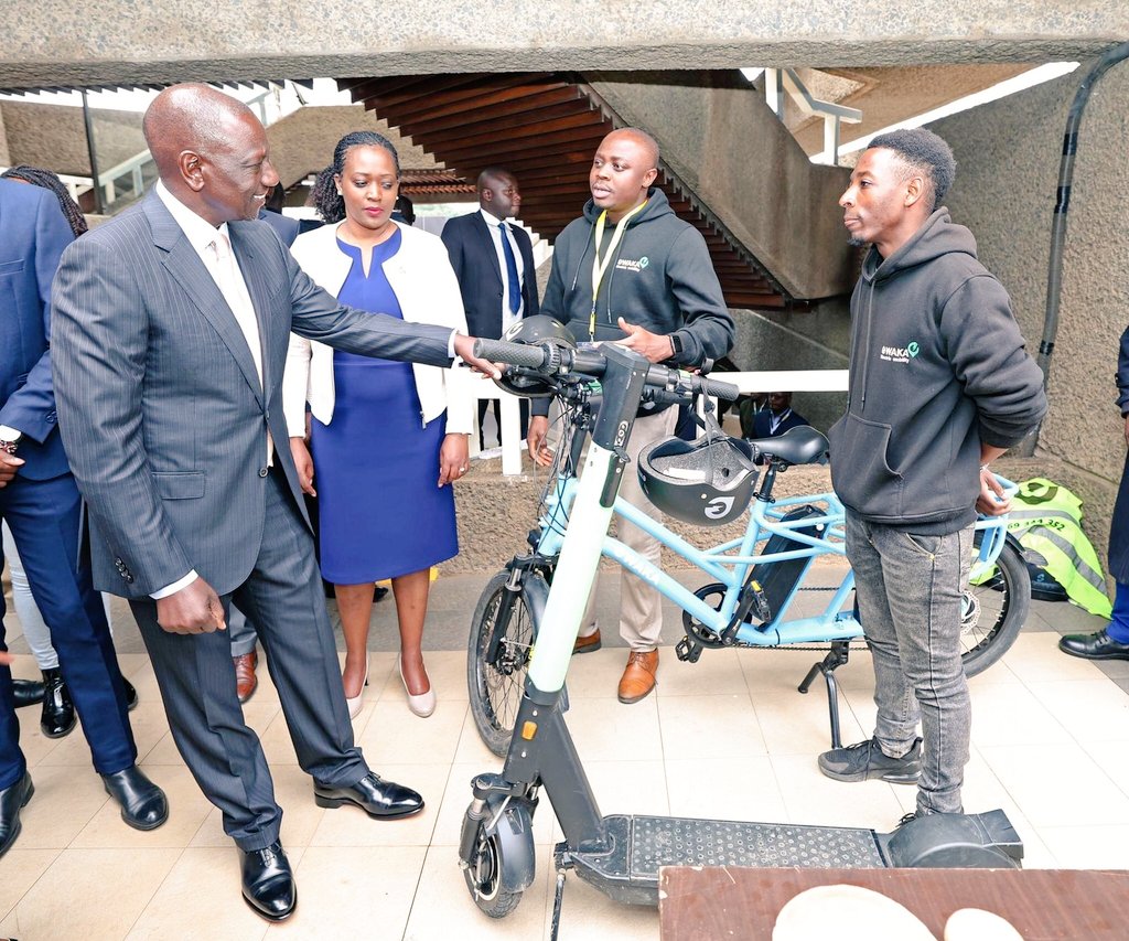 AYCAssembly2023's tweet photo. The Africa we want #AGENDA63. H.E @WilliamsRuto took the initiative to visit the innovations on #Climate Action by Youth in Africa. #AYCA2023 #ACS23 @HonTuya @AfDB_Group @lizwathuti https://t.co/ZepCu2wBUe