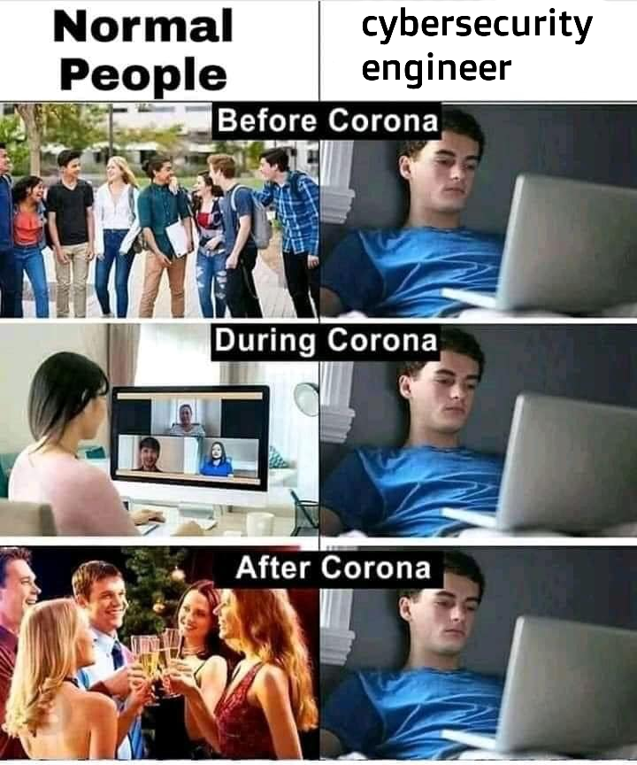 LetsDefendIO's tweet photo. Normal people vs Cybersecurity engineers https://t.co/q3k7FAWPUD