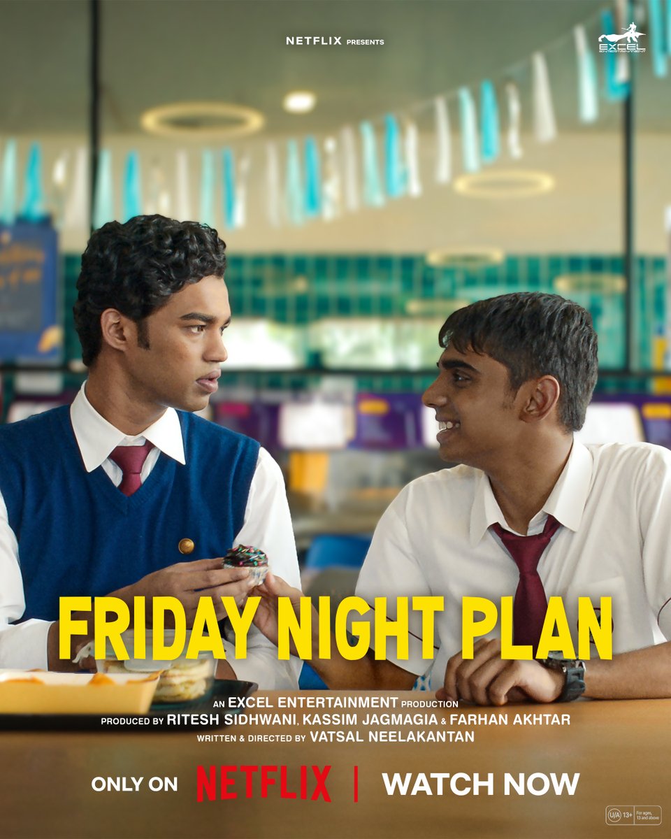 Our plan is now yours! #FridayNightPlan streaming on @NetflixIndia  

#FridayNightPlanOnNetflix
#BabilKhan @theamrithjayan #AadhyaAnand @Medhaarana @iam_juhi @ninadkamat_ #VatsalNeelakantan @ritesh_sid @J10Kassim @vishalrr @sapanv @Mr_Makhija @excelmovies