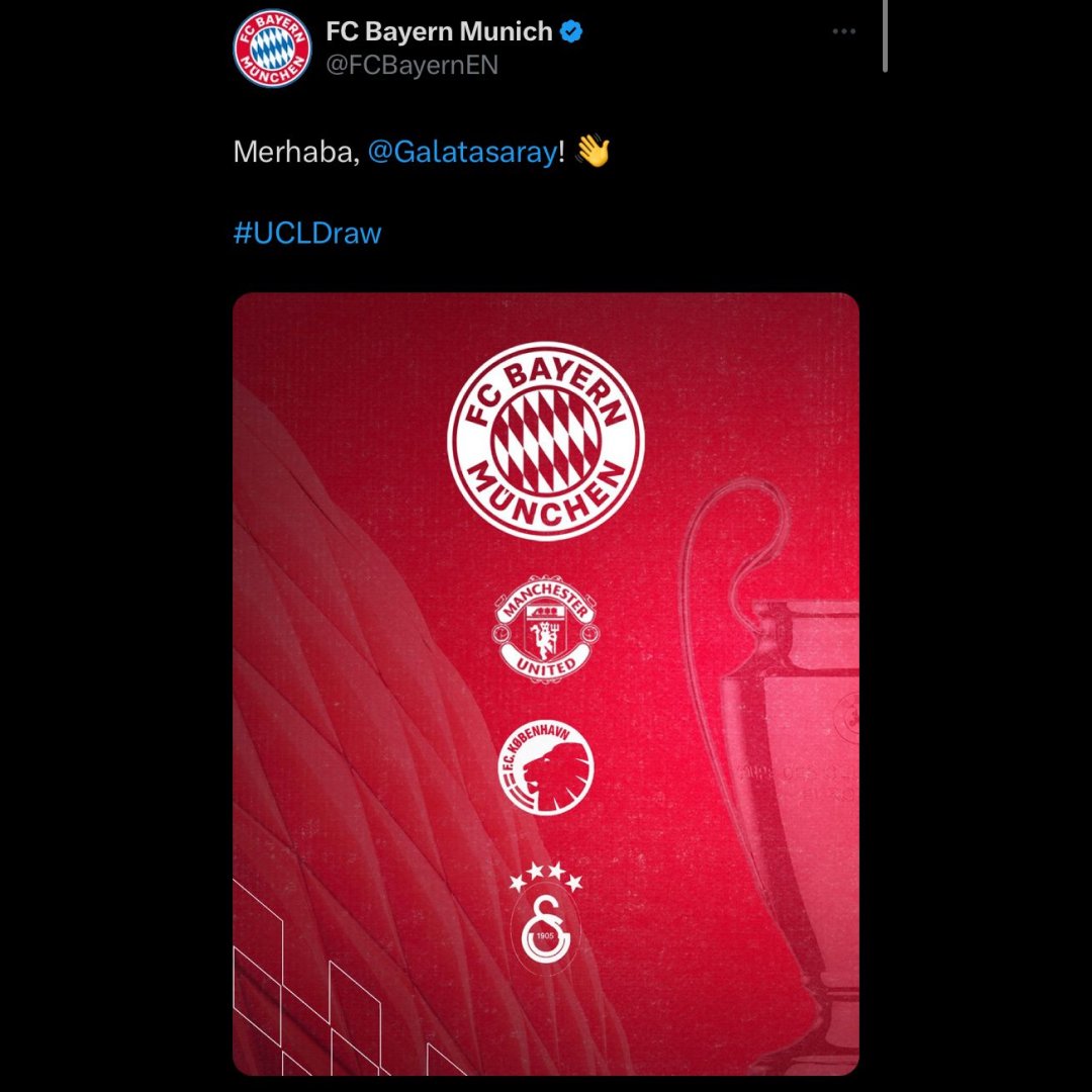 bpthaber's tweet photo. Bayern Münih: "Merhaba, Galatasaray!" https://t.co/HkhdYif4cD
