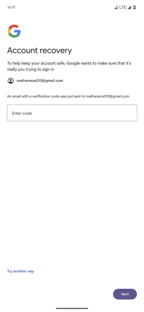 mathann1011's tweet photo. Google failed this 

I need support for this recovery code sent to the same mail id which I want to reset the password because I forgot

@GoogleIndia @sundarpichai @googlesupport @GoogleSupports2 
No phone number for contact
No service because I am using google phone 🤣🤣🤣 https://t.co/5Kr3i644qX