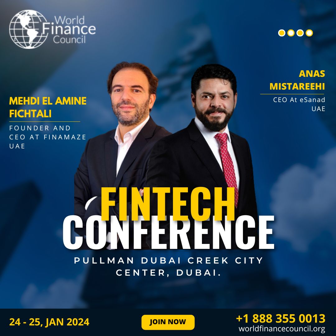 worldfincouncil's tweet image. 🌟 Get Ready for 𝑾𝑭𝑪 𝑭𝒊𝒏𝑻𝒆𝒄𝒉 2024 𝑫𝒖𝒃𝒂𝒊! 🚀 𝑱𝒐𝒊𝒏 𝒖𝒔 as these industry titans share their insights and innovations in the world of finance and technology. It&apos;s where brilliance meets blockchain!

💡 #WFCFinTech2024 #DubaiTechTalks #FinanceInnovation