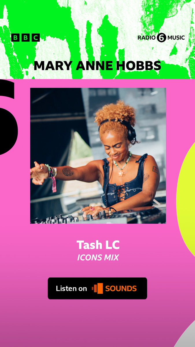 DJTashLC's tweet image. In the mix for queen Mary Anne right now on @BBC6Music !! 🫶🏽
