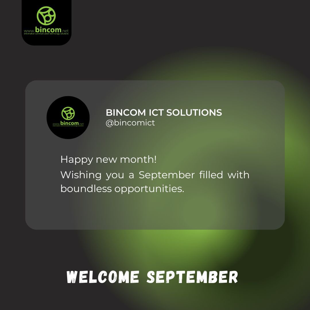 bincomict's tweet photo. Happy new month!
As we enter this new month, Let's embrace the tech-driven possibilities together and make this month one to remember!
Thank you for choosing Bincom ICT Solutions.
#bincomict #newmonth #welcometoaugust #technology #instagram #lagos #africa #nigeria #sme https://t.co/eHJGmCmhL5