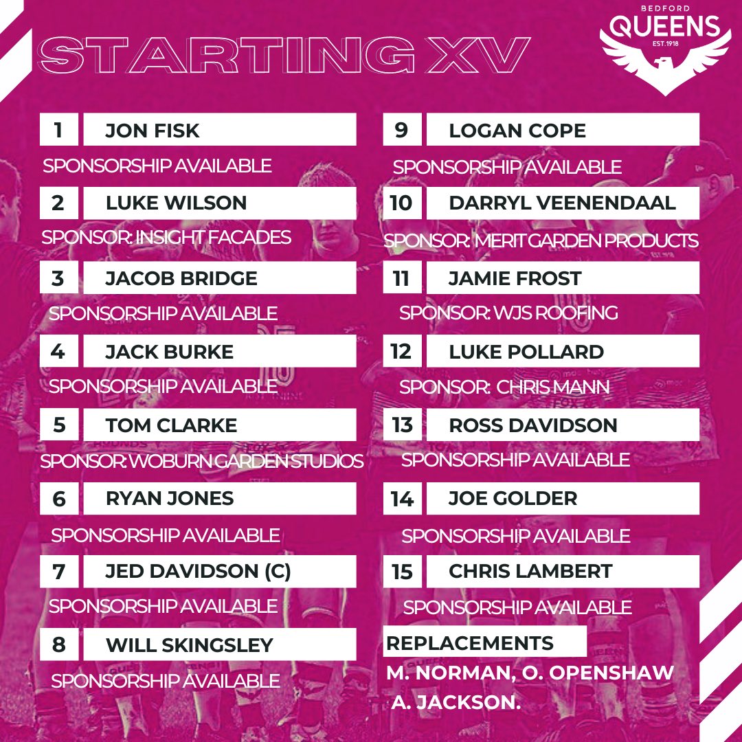 Side to face <a href="/BrackleyRUFC/">Brackley Rugby Club</a> tomorrow.

#coyq