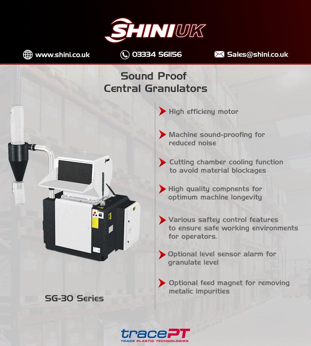 TracePT_UK's tweet image. Cutting to the chase, 😏 do you need a high quality, durable granulator that will serve you for years to come? Our SG-30 series granulators have you covered. Choose quality, choose Shini. shini.co.uk #Granulating