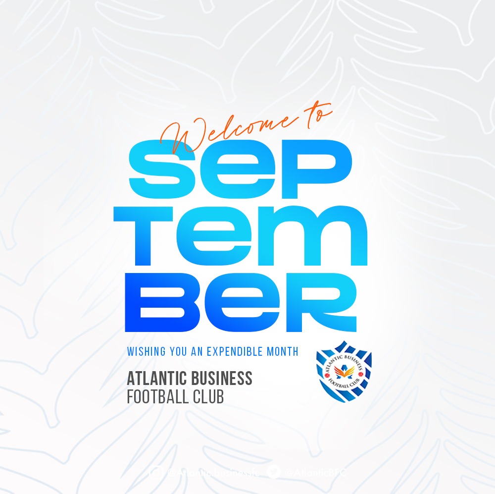 AtlanticBFC's tweet photo. ๐ Hello, September! ๐
As a new month dawns, may it bring fresh opportunities, renewed energy, and the promise of wonderful moments. Let's march forward with determination and positivity, Atlantic Business FC! ๐โฝ๏ธ #NewMonth #HelloSeptember #GoAtlanticBFC #ABFC https://t.co/sO3toJTCuC