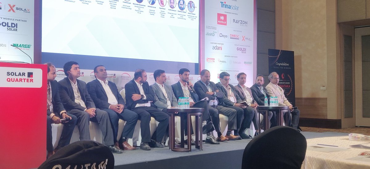 USolar_Energy's tweet image. We have successfully concluded the 'SolarQuarter State Business Meet: Karnataka,' featuring Mr. K.R. Harinarayan, CEO of U-Solar, as a session expert.

#solarquarter #karnataka #renewableenergy #collaboration #knowledgesharing #cleanenergy #INDIA