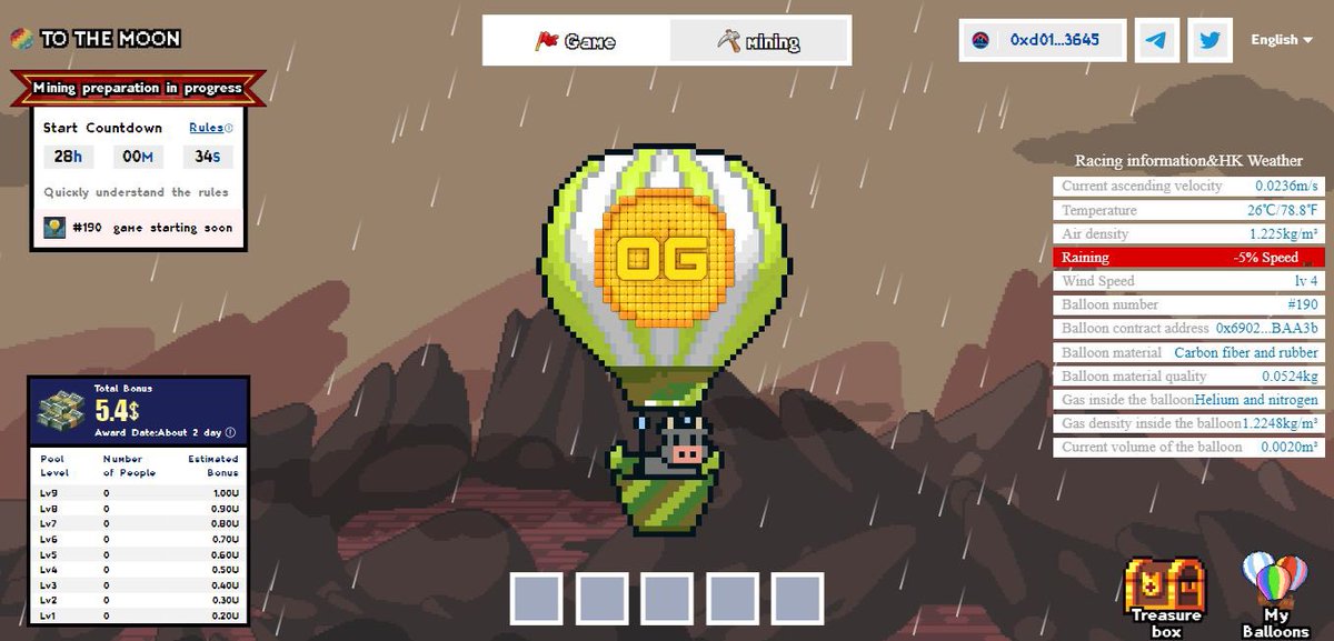 cyhnft's tweet photo. Going to the moon with @TTMoon_NFT has never been this fun. Race and earn. 🚀🥳

I minted my own balloon and I'm ready to join the race. Limited number of #NFTs left for this great opportunity.🔥

👉 Game link: https://t.co/tnNoHJLzaQ
👉 Mint link: https://t.co/CCP5ciA7HQ

500 special #NFT for TTM OG Club NFT have discounted price of 10$ later it will 18$ and as a TTM og club member you can get 5 treasure box #airdrop every month for lifetime and end of the TTM OG club race the highest player who cover more distance will get 500$ grand price.💰

You should definitely not miss this race and great prizes. 💪🏻🔥
