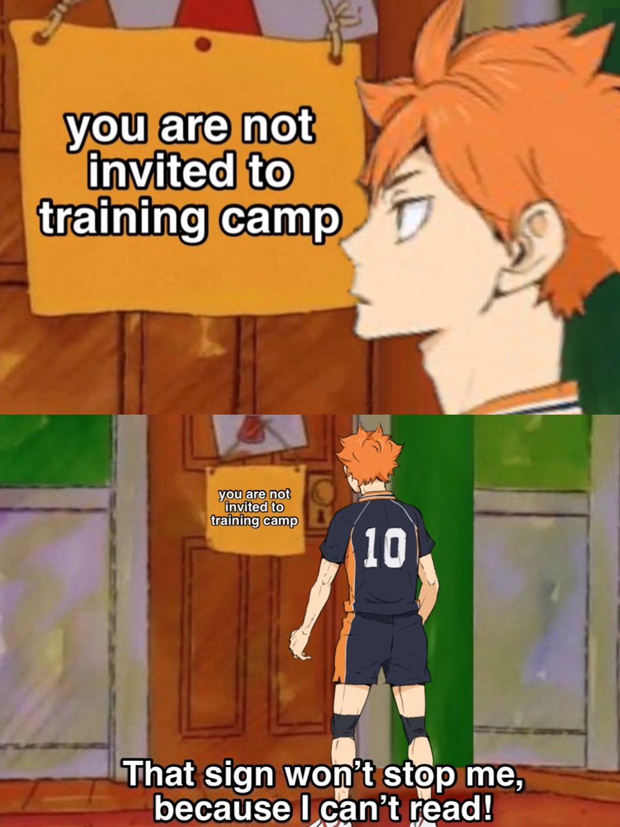 blackadlers's tweet photo. “ballboy arc is secondhand embarrassment” no it’s hinata shoyo winning the idgaf war https://t.co/mbULv5VvsT