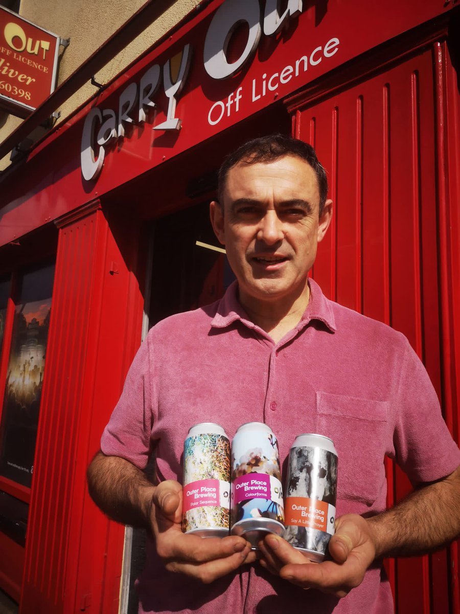 New stockist 🚨 Pop in to see Mark at Carryout Tullamore to get some delicious cans for the weekend 🍻 #irishcraftbeer #carryouttullamore #weekendcans #outerplace