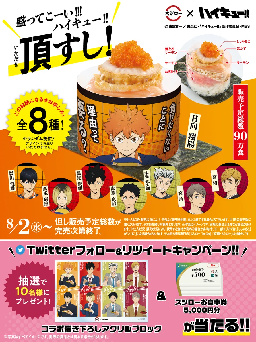 スシローハイキュー!! コラボ限定描き下ろしアクリルブロック 当選品 未開封 F4788KfakAAlsMg?format=webp&