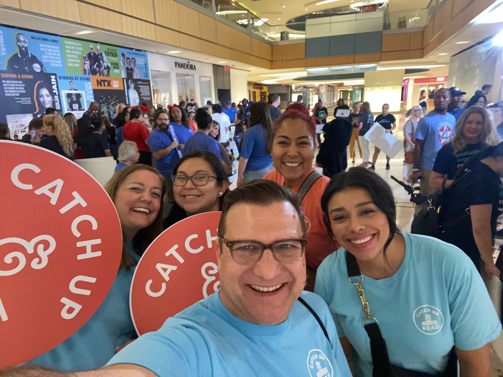 Early giving for #NTxGivingDay begins today and our crew is up early to CELEBRATE! Check us out on WFAA Chanel 8 this morning! #literacy4all #IamUp