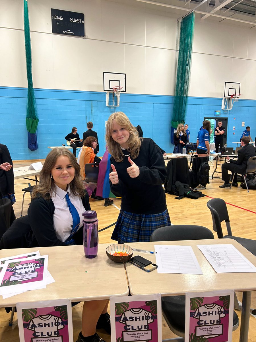 Well done to Ellie and Jessica for starting their own fashion club and having their own stall at the extra curricular fayre! They came to me last week with a full plan of weekly activities for the club along with PowerPoints and posters! Superstars ⭐️ <a href="/EhsThaft/">EHS Health, Food & Textile Technology</a> <a href="/EastwoodHighERC/">Eastwood High School</a>