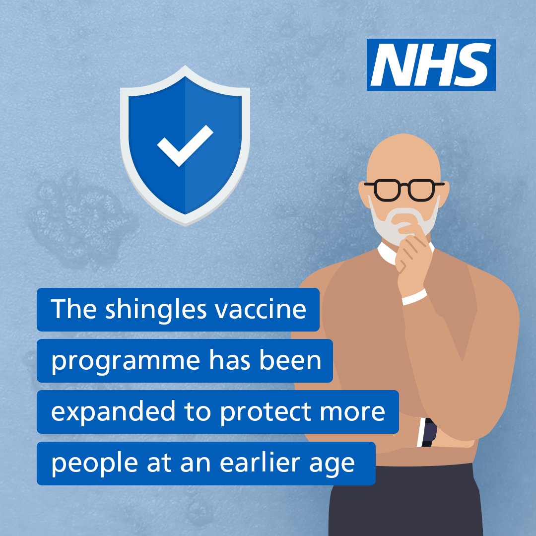 You're at higher risk of developing shingles if you're older or have a severely weakened immune system. The shingles vaccine programme has been expanded, so more people can now get the vaccine. Check if you're eligible to protect yourself. nhs.uk/conditions/vac…