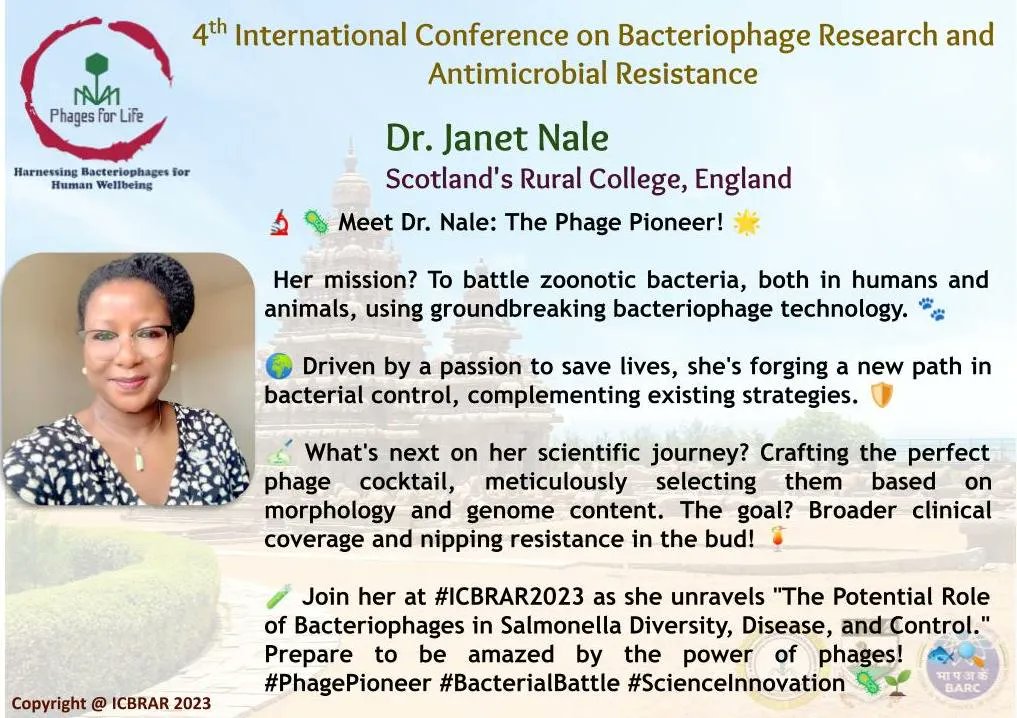 🧪 Join Dr. @JanetNale at #ICBRAR2023 as she unravels 'The Potential Role of phages in Salmonella Diversity, Disease, and Control.' Prepare to be amazed by the power of phages! 🐟🔍 #PhagePioneer #BacterialBattle #ScienceInnovation 🦠🌱 
@Hiren_M_Joshi
buff.ly/3E8BAxY