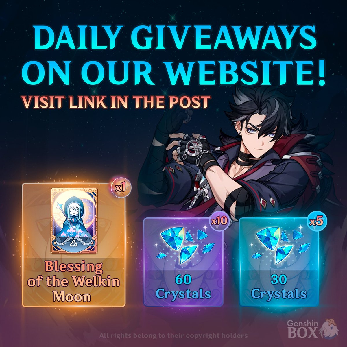 🎉 GENSHIN BOX WELKIN GIVEAWAY 🎉

To Enter 👇
⏩ bit.ly/3L9ZdtJ ⏪

Who's your favourite Archon including furina ?

♥️ Like &amp; Retweet 🔁
👉 Follow <a href="/Genshin_Box/">Genshin Box | Win your weekly 💎 Genesis Crystals!</a>  👈
💑 Tag 1 friend for good luck 💑 

Good luck travellers 🤗

#Genshinlmpact #Genshin #genshingiveaway