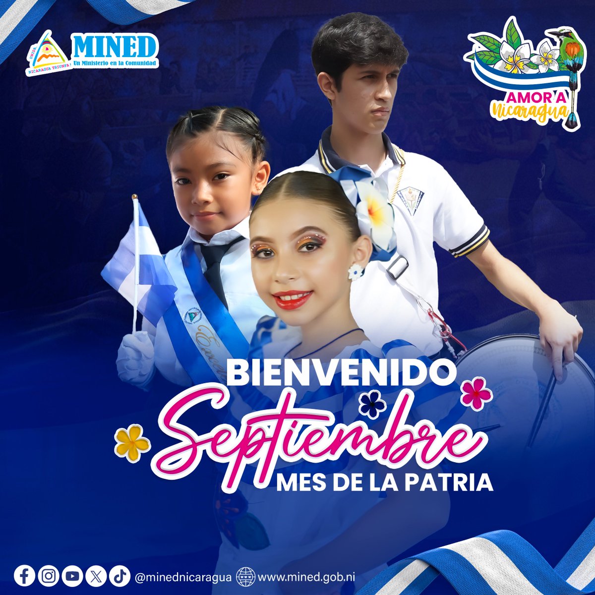 ¡Bienvenido septiembre! Mes para conmemorar 167 Aniversario de la Batalla de San Jacinto y 202 Aniversario de la firma del Acta de Independencia.

¡Viva N I C A R A G U A! 🇳🇮🇳🇮🇳🇮

#AmorANicaragua