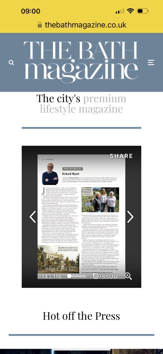 Interest is building in the only remaining Supper Box in the UK. Thank you Bath Magazine for helping us raise awareness.
#fosydneygardens #holburnemuseum #visitbath #bathmums #bathwick #bathnewseum @Roasted_Lemon
issuu.com/mcpublishing/d…