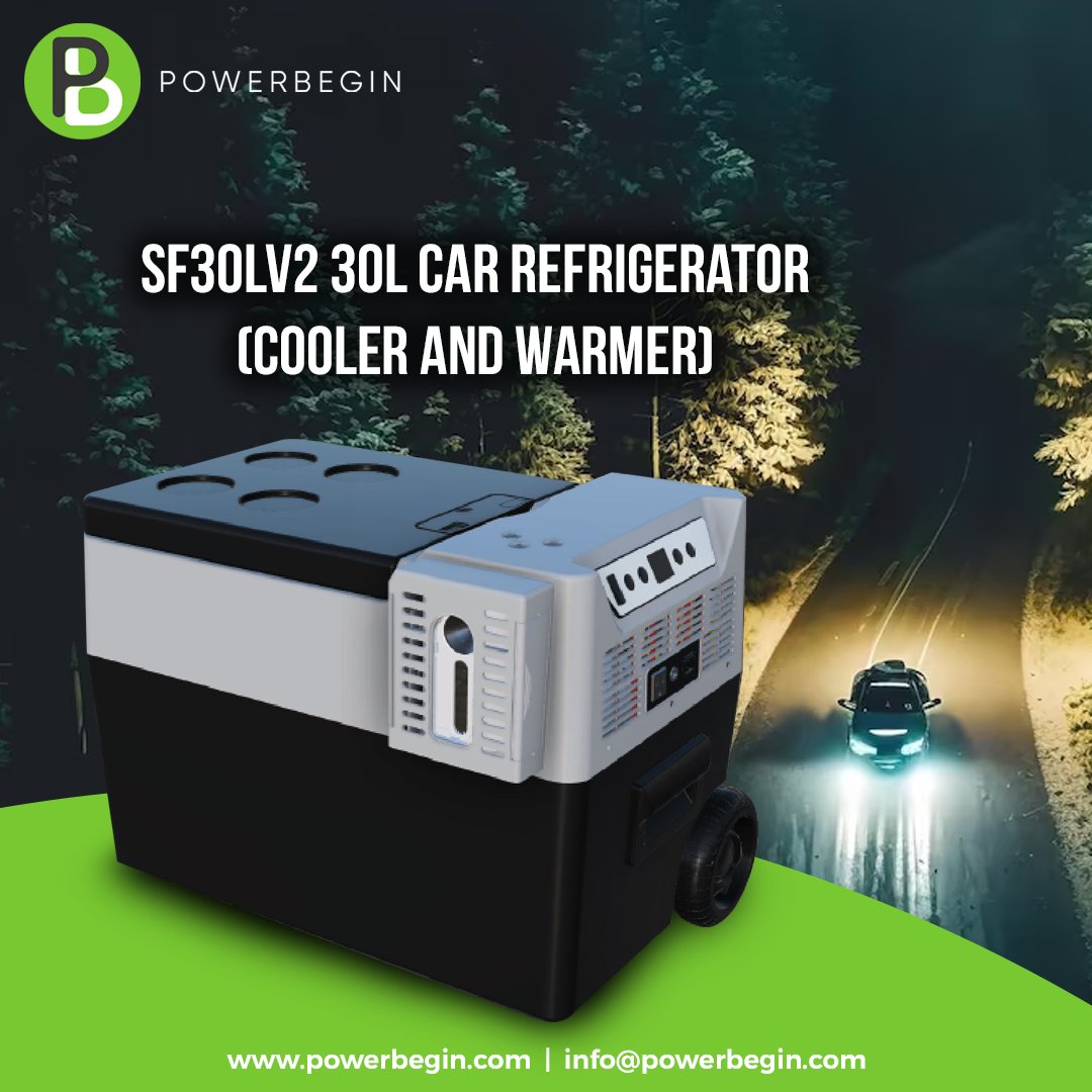 power_begin's tweet photo. Keep your snacks cool and your beverages warm with the SF30LV2 30L Car Refrigerator! 🌡️
Perfect for #roadtrips &amp; outdoor adventures,this portable cooler &amp; warmer is a must-have #travelcompanion.🚀 
➡️https://t.co/9pFTapqBDx
#CarRefrigerator #TravelEssentials #RoadTripCompanion https://t.co/IyXQIVgzMU