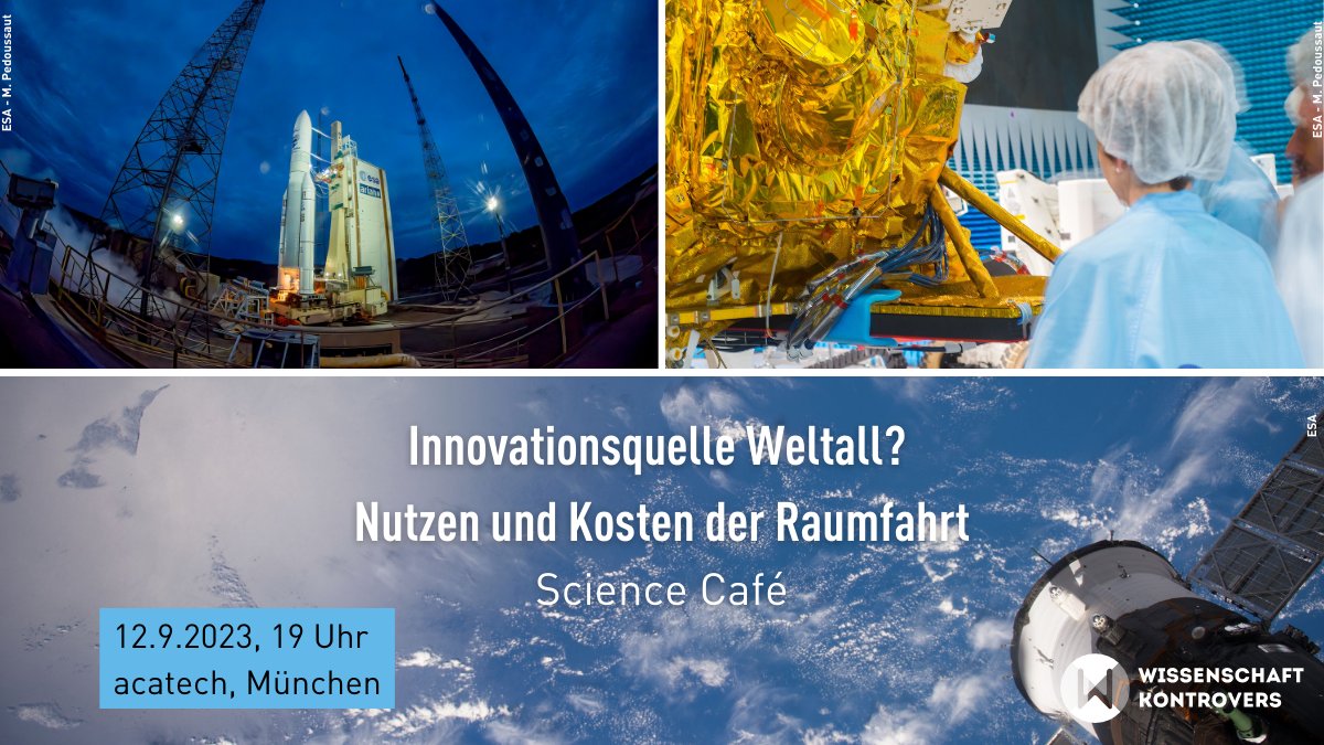wissimdialog's tweet photo. Brauchen wir die #Raumfahrt (noch), um Innovationen zu schaffen? Darüber diskutieren wir am Dienstag, 12.9., im Science Café von #WissenschaftKontrovers und @acatech_de in München. Infos &amp; Anmeldung:
🗓️ https://t.co/sRWhlrw8ys
@w_jahr #wisskomm https://t.co/QVh5UdCRUK