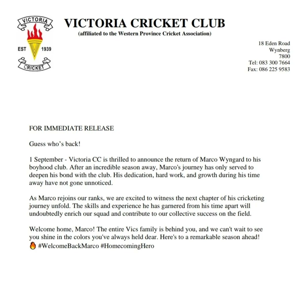 Victoria CC tweet media