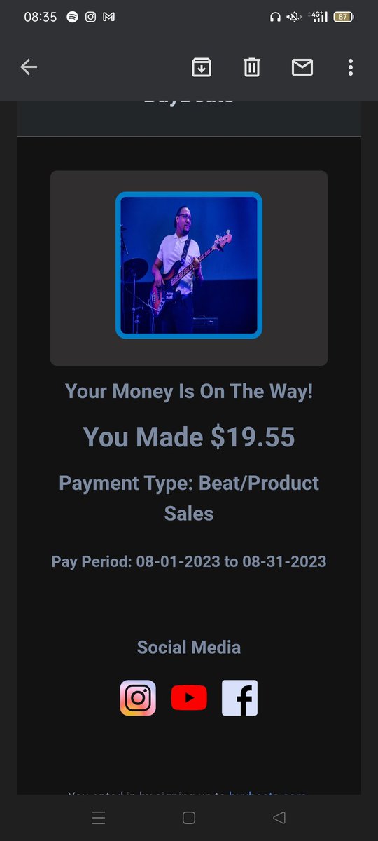 MY FIRST SALE 🛒‼️🔥 Producers do not wait on this new wave that's coming be first to step foot in this game changing platform that pays producer for 'streams/clicks' on there beats Each time that a artist listens to you beat you get paid for it. buybeats.com/ProdByMiracle/…