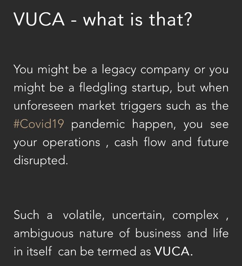 georgijose's tweet photo. VUCA - The volatile, uncertain, complex and ambiguous nature of business.

I transform distressed businesses &amp; properties. 

Blending design x strategy to help you navigate the VUCA business landscape

#vuca #biz #sme #legacy #businesstransformation #agile #robust #resilience #Tx https://t.co/BUpWMrh5XF
