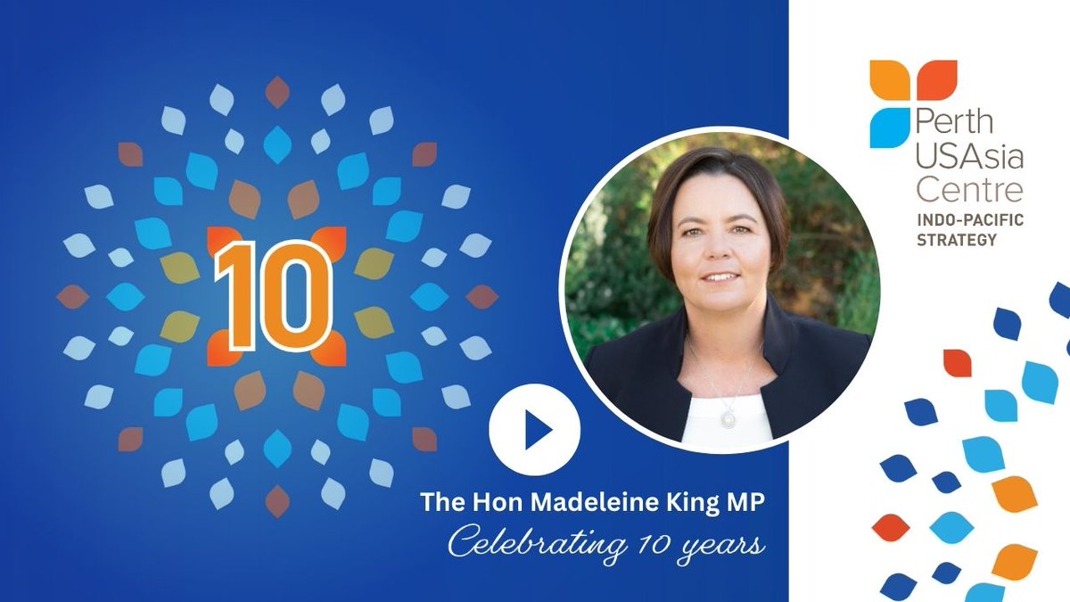 Minister for Resources & Northern Australia @MadeleineMHKing reflects on the #CentreAt10: '@PerthUSAsia is a vital piece of the puzzle for Australia's leading thinkers and all thought-leaders right across the #IndoPacific region,' she says.

Watch here: youtu.be/WBMx06uw5CQ?si…