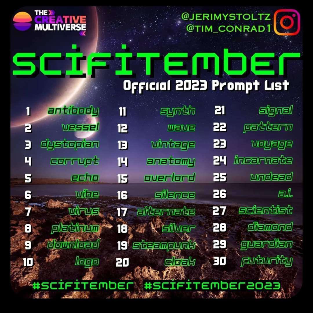 Artuary's tweet photo. Kicking off a brand new art challenge this month. Join my friends @tim_conrad1 and @jerimystoltz for this fun sci-fi themed art challenge! #scifitember #scifitember2023 #josephburkearts #thecreativemultiverse https://t.co/lShb7oFf7G