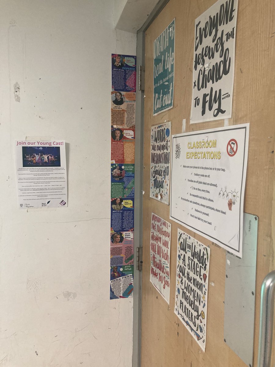 BBExpArts's tweet photo. 🎭 Loving our new wall display outside the Drama Studio which gives insight into celebs who have ASN and how they managed their support need in school and then in later life. #asn #display #findacommonality #yourenotalone #valuableinsight https://t.co/7wyqqVNR0X