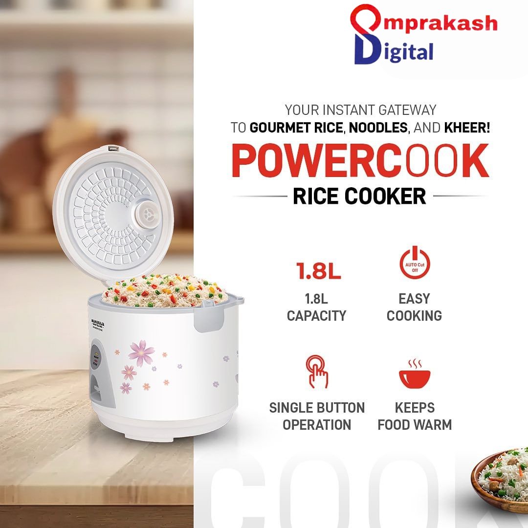 OmprakashDigi's tweet photo. @WebweaveM Elevate your cooking game with our rice cookers! 🍚

🔥 Quick and even cooking
⏰ Programmable timer
🥣 Multiple cooking modes
🌡️ Keep-warm function
💡 LED display for easy use

Unlock convenience at https://t.co/OFTrmSTGpv today! 🛒 #RiceCookers #KitchenAppliances https://t.co/f0GT2u0xZL