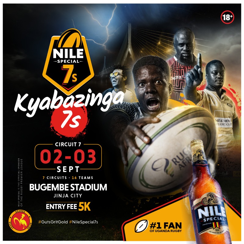 NileSpecial's tweet photo. It all comes down to the final week of #NileSpecial7s! Who will clinch the #Kyabazinga7s title, as well as the 2023 rugby 7s championship? 🏉

See you at Bugembe Stadium this weekend. #GutsGritGold 💪🏾