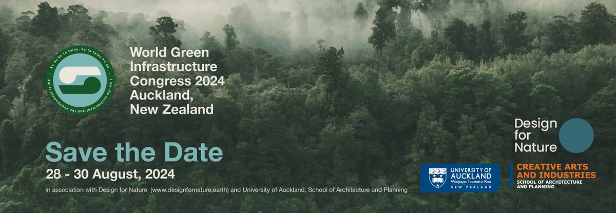 📌 Save the date!  World Green Infrastructure Congress 2024 will take place in Auckland, New Zealand! #WGIC

 📅 28 - 30 August, 2024

Stay tuned for more information!