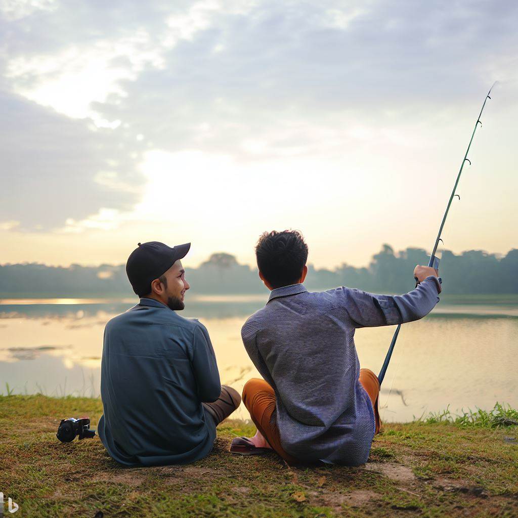 RajaCuti's tweet image. Yg kaki mancing mesti seronok woo bila balik tk tangan kosong, kan?

 #Ai #imagecreator #memancing #fishing #tasik #lake #ikan #view #hobi #malaysia