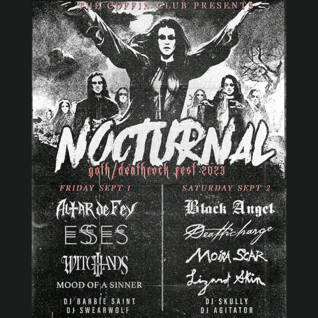 It's Bandcamp Friday and Noctournal Deathrock Fest at the Coffin Club in Portland!
Come by, say hi, and get weird with us!