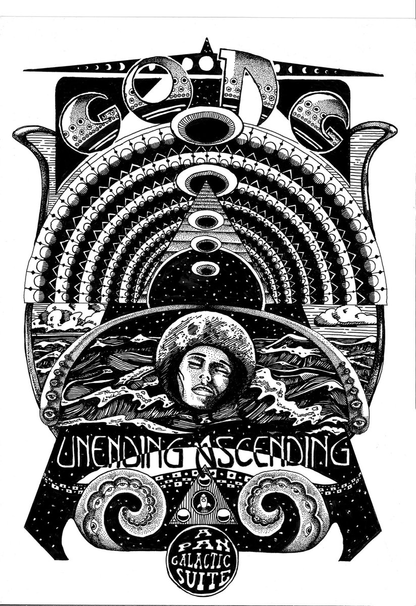 Knifeworld's tweet image. gongband.bandcamp.com/album/unending…
The forthcoming Gong album, Unending Ascending, can now be preordered. On LP and CD, all preorders come with an A5 signed and numbered print of pen &amp;amp; ink artwork I made inspired by the album. Don't sleep on the limited green vinyl!