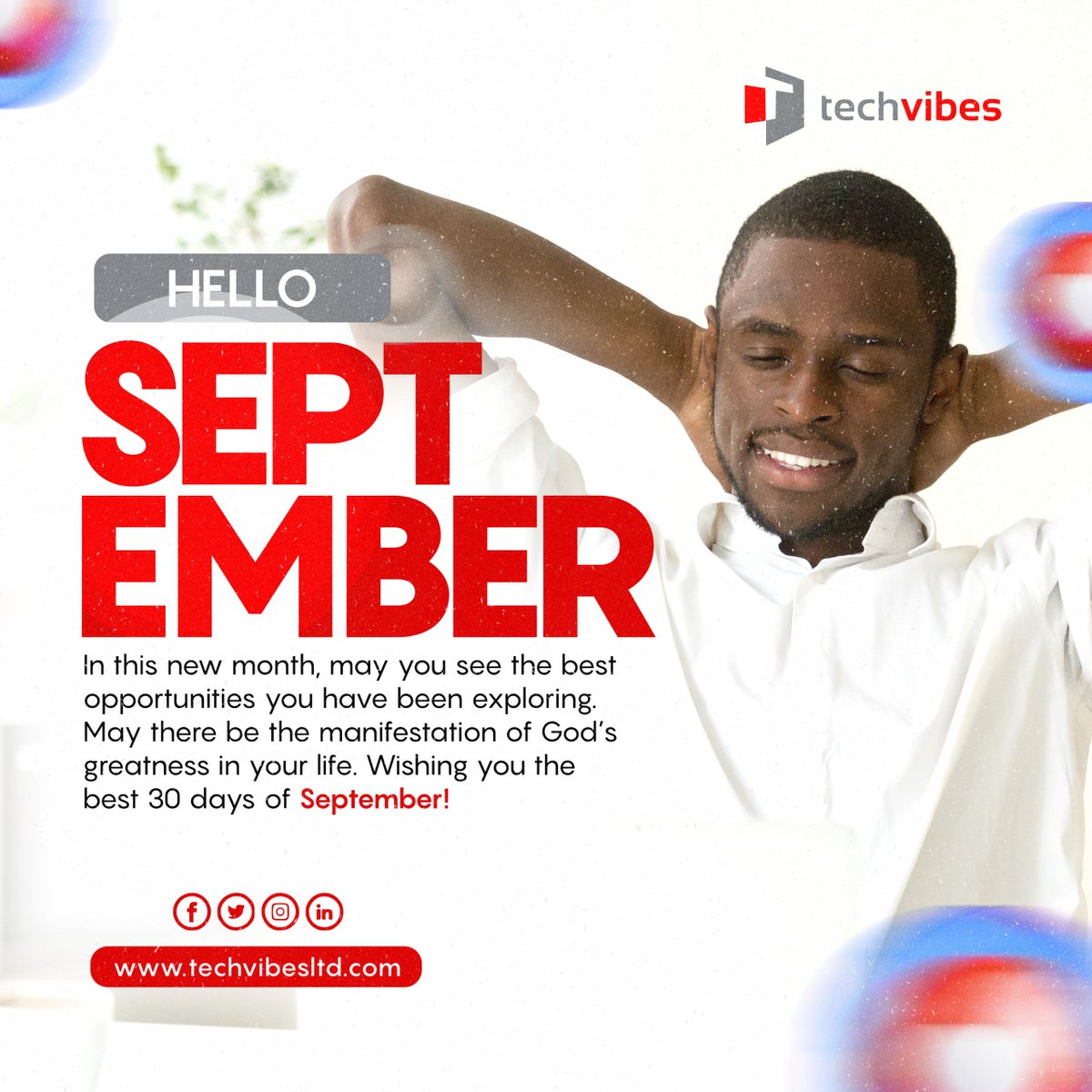 Techvibes_ltd's tweet image. It's Ember Season, and we want you to remEMBER this Month is full of opportunities, so position yourself to grab it.
Happy New Month from all of us at Techvibes.